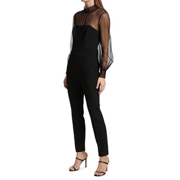 Veronica Beard Saluja Illusion Black Jumpsuit NWT Size 2 - Picture 5 of 15